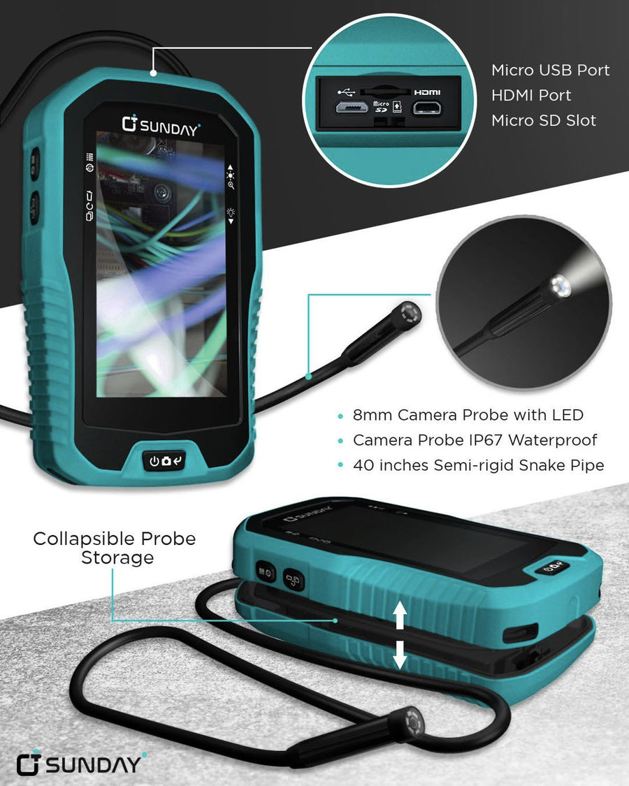 SUNDAY ComPact | Portable Borescope Inspection Camera